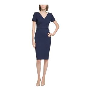 Calvin Klein Petite Button-Trim Sheath Dress
